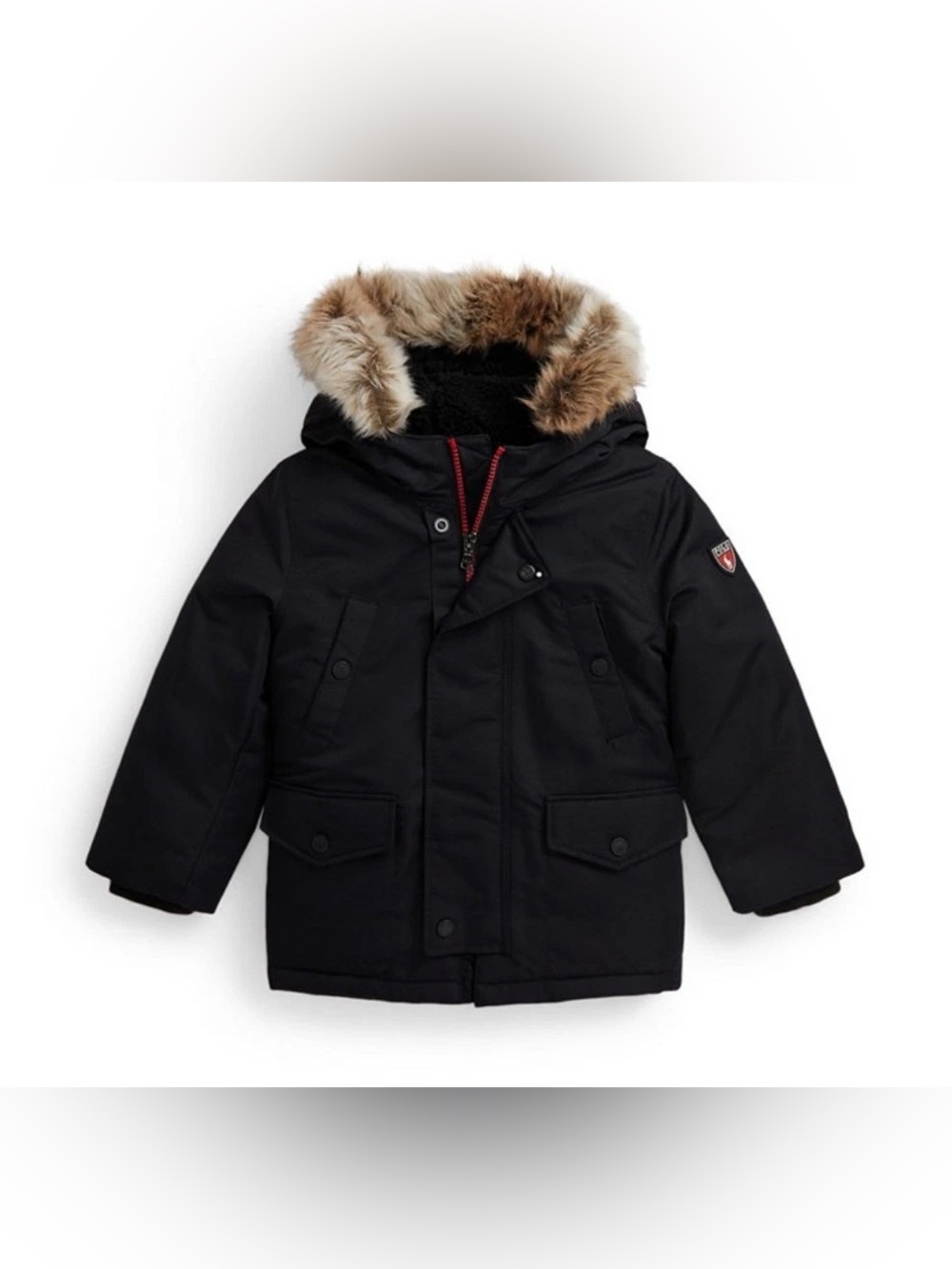 Polo Ralph Lauren Boys' Faux-Fur-Trim Down Parka - Black SIZE:3 MSRP $245